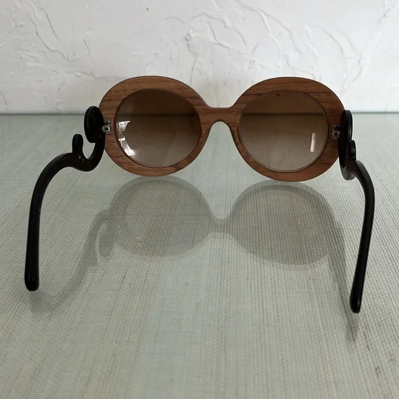 Prada baroque sunglasses SPR27R. Wood and tortoise. - Picture 2 of 9